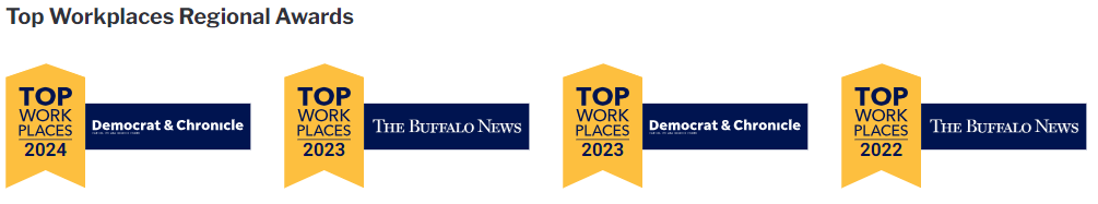 BMH Buffalo Materials Handling recognized as a Top Workplace in 2022 2023 and 2024 by The Buffalo News and Democrat & Chronicle